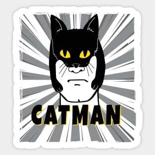 CatMan New Super Hero in Town Sticker